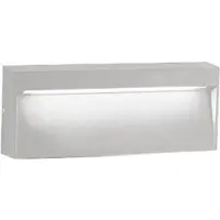 Zafferano Applique Led Bottom Au Design Rectangulaire En Aluminium Blanc Mat 8,5W Ip54 3000K 729Lm, Idéale Pour L'Éclairage Résidentiel