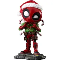 Iron Studios Figurine PVC Deadpool, édition spéciale Noël, collection X-Men Mini Co., 15 cm