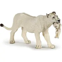 Papo Lionne blanche avec son petit