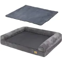 OEM Lit orthopédique pour chien XL 100 x 75 cm, ergonomique, 2 en 1, lavable, antidérapant