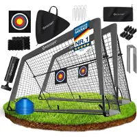 Kesser : Ensemble de 2 buts de football, antidérapants, comprenant des cônes, une cible, une sacoche de sport et une pompe à ballon
