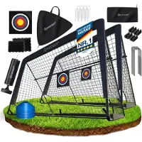 Kesser : Ensemble de 2 buts de football, antidérapants, comprenant des cônes, une cible, une sacoche de sport et une pompe à ballon