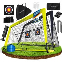 Kesser : Ensemble de 2 buts de football, antidérapants, comprenant des cônes, une cible, une sacoche de sport et une pompe à ballon