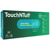 Ansell Gant jetable Touchntuff 92-605, non traité, taille 7, boîte de 100 pièces. (6.5, 7, S)