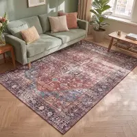 FRAAI Tapis vintage | Lugan Bordeaux | 160x230cm | Rouge | Rectangulaire | Tapis
