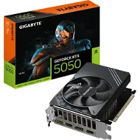 Gigabyte Carte graphique GeForce RTX 5050 D6 8G - 8 Go GDDR6, 128 bits, PCI-E 5.0, fréquence du GPU à 2 572 MHz, 2 ports DisplayPort, 2 ports HDMI, NVIDIA DLSS 4, GV-N5050D6-8GD