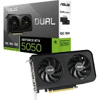 Asus Carte graphique - - DUAL RTX 5050 O8G - 8 Go GDDR6 - 320 Go/s - 8K 120Hz