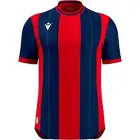 MACRON Maillot Propus Eco à manches courtes pour enfants - Bleu marine / Rouge
