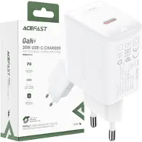 Acefast Chargeur Gan Usb Type C 30W, Pd, Qc 3.0, Afc, Fcp Blanc (A21 Blanc)