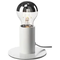 SLV Fitu TL lampe de table E27 en blanc avec interrupteur