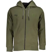 U.S. Grand Polo Hommes, Pull-over, Sweat-shirt vert à fermeture éclair pour homme « Us Grand », Vert, (XXL)