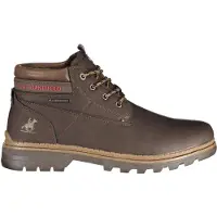 U.s. polo assn. Bottes tendance pour homme : bottines à lacets marron avec des détails contrastés