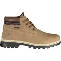 U.s. polo assn. Bottines élégantes marron pour homme, avec des détails contrastés et un imprimé