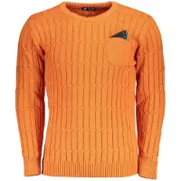 U.S. Grand Polo Hommes, Pull-over, Pull orange pour homme « Us Grand », Orange, Rouge, (XL)