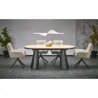Halmar Table extensible GIACOMO naturel / noir