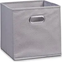Zeller Boîte de rangement 14130, en non-tissé, L 28 x l 28 x H 28 cm, gris