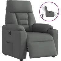 vidaXL Fauteuil relax électrique gris foncé Tissu