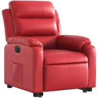 vidaXL Fauteuil relax releveur électrique rouge similicuir