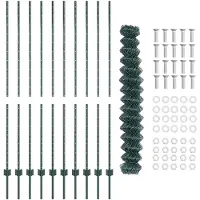 vidaXL Clôture en fil métallique avec poteaux, 10 x 1,6 m, acier revêtu de PVC