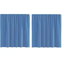 vidaXL Voile Rideaux avec poches pour tringles 2 pcs. Bleu roi