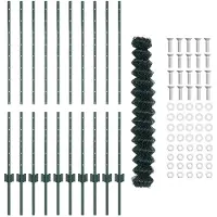 vidaXL Clôture en fil métallique avec poteaux, 10 x 1,2 m, en acier avec revêtement PVC
