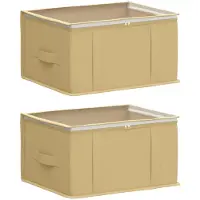 vidaXL : Boîtes de rangement avec fenêtre transparente, lot de 2, 33,6 L