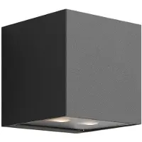 Zafferano Forward Applique D'Extérieur À 2 Lumières Asymétrique, Structure En Aluminium, Led Intégrée 10,5W 3000K, Finition Noire, Design Compact Ip54