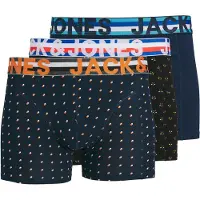 Jack & Jones Boxers 'Henrik' bleu / orange / noir / blanc