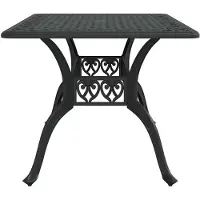 vidaXL Table de jardin noire 150x90x72 cm fonte d'aluminium