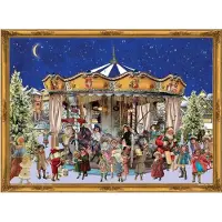 Richard Sellmer Verlag Calendrier de l'Avent nostalgique « Carrousel » avec des motifs de Noël