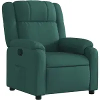vidaXL Fauteuil relax, tissu, vert foncé