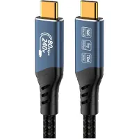 PremiumCord Câble USB , version 2.0 USB4, 80 Gbit/s, 16K à 60 Hz, 240 W, compatible Thunderbolt 5, longueur 1,5 m
