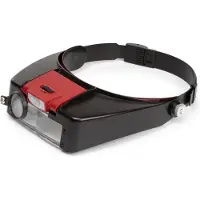 Velleman Loupe de tête , avec éclairage LED, grossissement 1,8x/2,3x/3,3x, avec module d'éclairage réglable