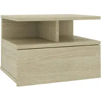 vidaXL Table de chevet flottante Chêne sonoma Bois d'ingénierie