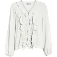 Vila Ane Long Sleeve Blouse Blanc 34 Femme