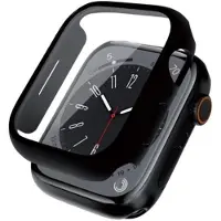 Crong Boîtier hybride pour Apple Watch 44 mm - Boîtier en verre (noir)