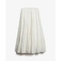 Superdry pour femme. W7210412A Jupe Tiered Maxi blanc cassé (XXS), Casuel, Coton