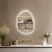 OEM Miroir de salle de bain à LED 70 x 90 cm, intensité réglable, anti-buée