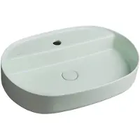 Hak INFINITY OVAL vasque à poser, 60x40cm, Vert Menthe