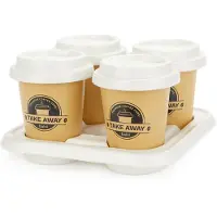 Balvi Set de 4 tasses à café pour le voyage (porcelaine)