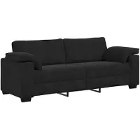vidaXL Canapé 3 places noir 220x77x82 cm Velours