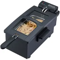 Continental Edison Friteuse - - CEFR3BLK - 3 L - 2000 W - 1 panier - Noire