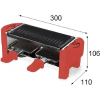 Little Balance Raclette Duo Piment Raclette Individuelle 2 Personnes, Design Piment -