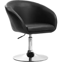 OEM Tabouret de bar Deluxe - Style industriel - Noir - Lot de 1 tabouret - Tabouret de bar avec dossier - Tabouret de cuisine - Réglable en hauteur - Simili cuir