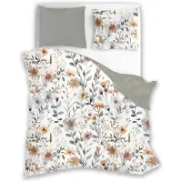 Faro Linge de lit 160 x 200 cm + 2 x 70 x 80 cm 100 % satin de coton Parure de lit Housse de couette (Boho 006)