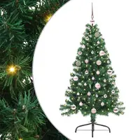 vidaXL Sapin de Noël artificiel pré-éclairé Vert 150 cm PVC