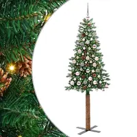 vidaXL Arbre de Noël fin, vert, 180 cm ()