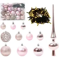 vidaXL Arbre de Noël artificiel pré-éclairé Rose 120 cm PVC