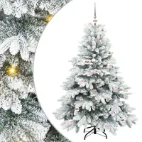 vidaXL Sapin de Noël artificiel avec 150 LED Vert 150 cm PE et PVC