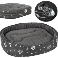 Welsti Lit ovale pour chien/chat, gris foncé L 68x55